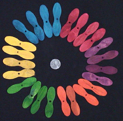 Colored Drilled Wood Spoons: 24 Pack